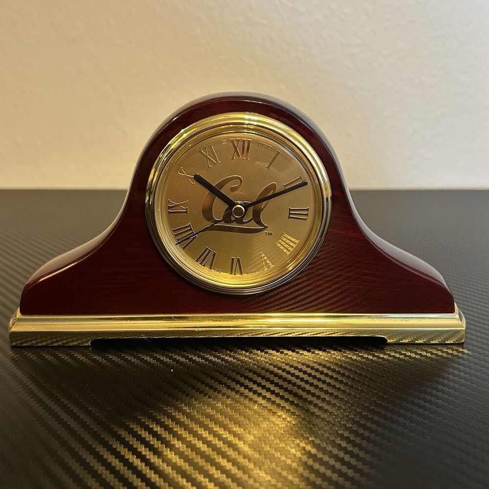 CSI Classics 23KGP 23 Karat Gold Plated Quartz Cal Golden Bears Mantel Clock